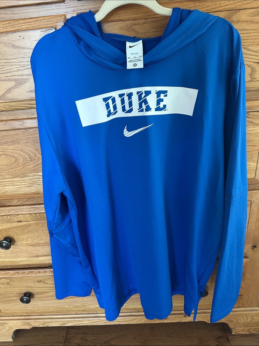 Nike Blue Duke Long-Sleeve Hooded Top for Kids